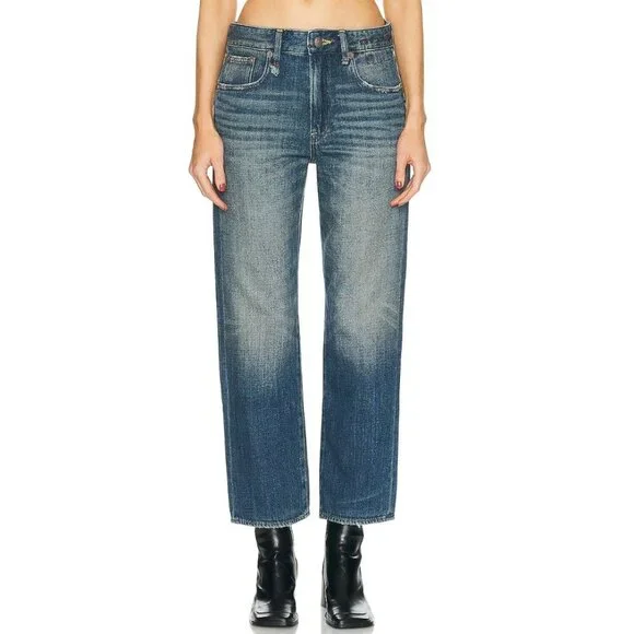 R13 Romeo Mid-Rise Straight-Leg Jeans-sz 25 - Picture 1 of 14